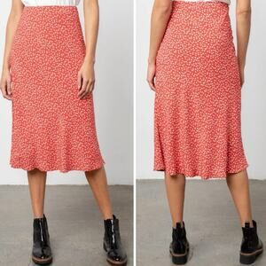 New Rails Anya Midi Skirt in Carmine Daisies